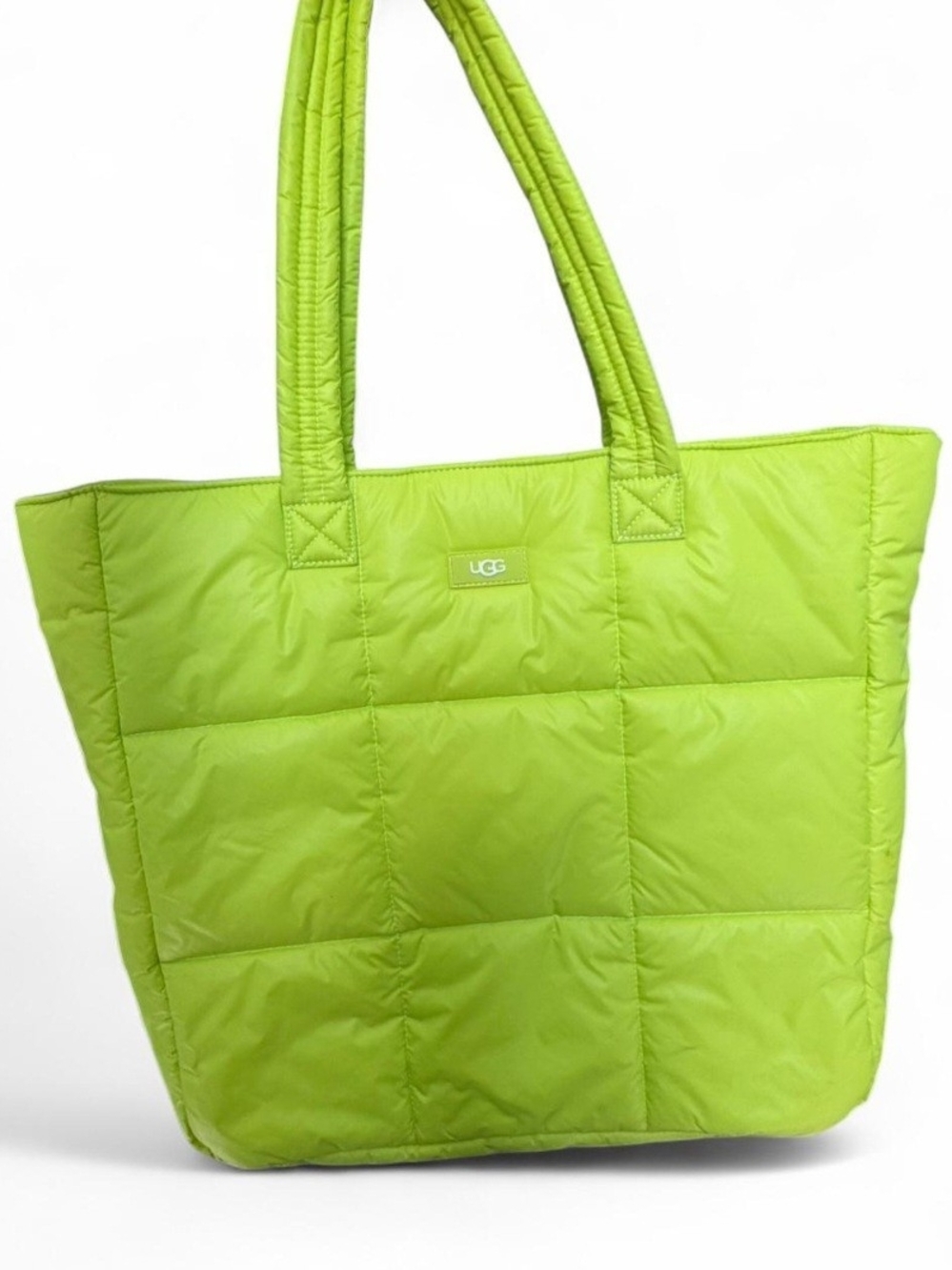UGG Neon Lime Quilted Puffer Tote
